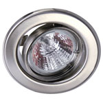 Heitronic 23552 DL6801 Flush Mount Light LED GU5.3 35W Brushed Steel