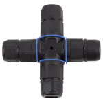 Heitronic 45613 Wire Connector IP68 Waterproof 3-Pin X-Cable Screw-Fit