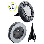 Heitronic 500581 Siena LED Garden Light Set Dark Grey Solar Powered