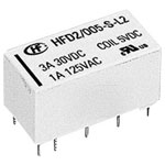 Hongfa HFD2/024-S-L2-D PCB Relay 24V DC, 3A, 2Change-Overs