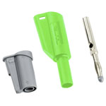 HT Instruments 1003062 1066-IECV Connector 4mm Cable Extension Green