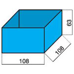 Hünersdorff 624300 Assortment Case Insert 108x108x63mm 1 Compartment
