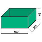 Hünersdorff 624400 Assortment Case Insert 162x108x63mm 1 Compartment
