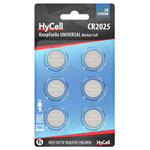 HyCell 1516-0027 CR2025 Button Cell 3V 6pieces 140mAh for Clocks & Calculators