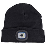 IWH 040007 Knit hat Knitted Cap Black with Rechargeable LED 120 lm