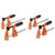 JORGENSEN 2391335 Steel Bar Clamp Set Medium Duty 4PK 15cm/30cm