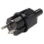 Martin Kaiser 514/sw Safety Plug, Black IP44, Reconnectable, Plug Type F
