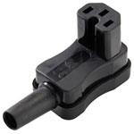 Martin Kaiser 797/sw Hot Wire Connector Plug, Right Angle, 10 A, Black, 1 pc