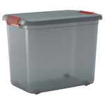 KIS 237491 Storage Box 69L Smoke Grey K Latch Stackable 590x450x390mm