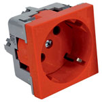 KOPOS QS 45x45_BB Inset Mains Outlet 45x45mm 1Piece Red