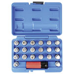 Kunzer 7FSB21 Rim Lock Wrench Set, 21-Piece, Non-Destructive Adapters