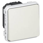 Legrand 069631 Plexo Rocker Switch 1-Pole NO Contact White Modular