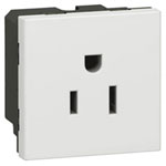 Legrand 077504 Mosaic Socket 2P+E 15A White 1 piece