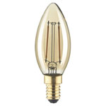 LightMe LM85051 LED E14 Candle 2.5W Amber 35x97mm Warm Gold Light