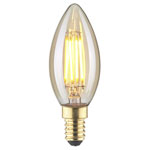 LightMe LM85052 LED Candle 4.5W Amber E14 35x97mm Nostalgic Golden Glow