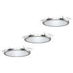 LightMe LM85661 Aqua LED 3-Piece Recessed Light Silver Glossy GX53