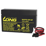 Long WP0.8-12H VRLA Battery 12V 0.8Ah AGM 96x62x25mm Molex Low Self-Discharge