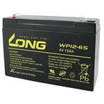 Long WP12-6S VRLA AGM Battery 6V 12Ah Maintenance-Free Low Self-Discharge