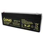 Long WP2.2-12 VRLA 12V 2.2Ah Battery AGM VDS Certified Maintenance-Free