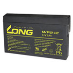 Long WP2-12 AGM Battery 12V 2Ah VRLA 150x90x20mm 4.8mm Blade Terminal