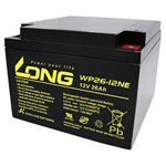 Long WP26-12NE VRLA Battery 12V 26Ah AGM High Cycles Low Self-discharge