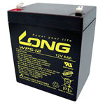 Long WP5-12/F1 VRLA Battery 12V 5Ah 90x107x70mm Maintenance-Free