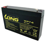 Long WP7-6 Battery 6 V 7 Ah AGM Low Self-discharge 151x100x34 mm