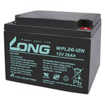 Long WPL26-12N-M WPL26 AGM Battery 12V 26Ah 166x125x175mm M5 Connector