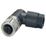 Lütze 490196 Sensor Connector 4-Pin M12 Angled Socket A-Coded