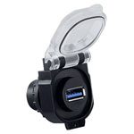 Lütze 490218 USB 3.0 Mounted Socket With Hinged Lid M22 Thread