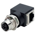 Lütze 490230 RJ45 Recessed Socket 8 Pins M12 CAT6A Ethernet Profinet