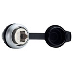 Lütze 492076 RJ45 Recessed Socket 8 Pins Straight Cat.6A Front Mounting