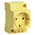 Lütze 680025 Lütze Plug Socket ST-3/S Push In GE Yellow 5 Pieces