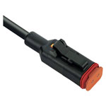 Lütze 709442.0250 Deutsch DT06-2S Connector LED 2-Pole 2.5m PUR Black