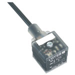 Lütze 709462 Connector 18mm Type A 2-Pin Suppressor Diode + LED Black