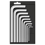 Matador 04409090 Allen Key Set 1.5-10mm 9-Piece Chrome-Vanadium Matt Chrome