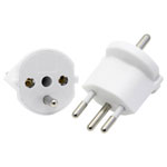 Max Hauri 135801 Fixed Adapter 3-Pin EU to Swiss 10A White Non-removable