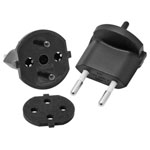 Max Hauri 169114 Adapter Piece 11/2-Pin Plug Black Fixed Adapter