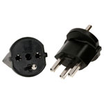 Max Hauri 169115 Fixed Adapter Piece Typ23/Earthing Contact Black