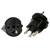 Max Hauri 169115 Fixed Adapter Piece Typ23/Earthing Contact Black
