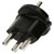 Max Hauri 169115 Fixed Adapter Piece Typ23/Earthing Contact Black