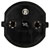 Max Hauri 169115 Fixed Adapter Piece Typ23/Earthing Contact Black
