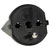 Max Hauri 169115 Fixed Adapter Piece Typ23/Earthing Contact Black