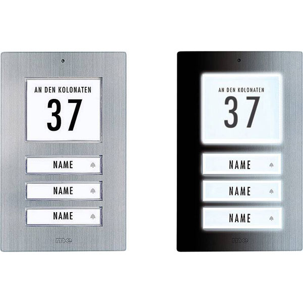 m-e modern-electronics 41067 Bell Panel Stainless Steel with LED B...