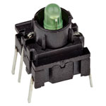 MEC 3FTH920 Multimec Switch 24V 50mA Green Momentary IP67 10x10x10.4mm
