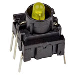 MEC 3FTH940 Multimec Switch 24V 50mA Yellow Momentary IP67 10x10x10.4mm
