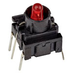 MEC 3FTH980 Multimec Switch 24V 50mA Momentary Red IP67 10x10x10.4mm