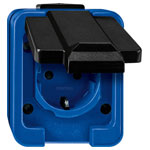 Merten 279075 Wet Room Socket Blue/Black 16A Max Current 1 piece
