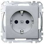 Merten MEG2300-0460 Switch System M Socket Aluminium TPU 15A CEE7/3 & 7/4