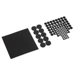 Metafranc WU0281180 Felt Slider Self-Adhesive Circular Black Set